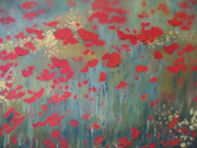 Poppies Forever 48" x 60"